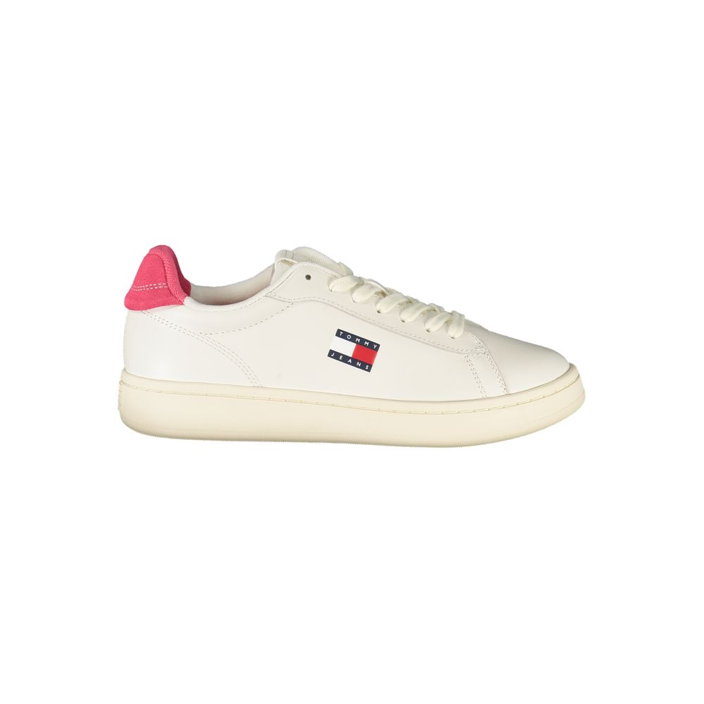 Tommy Hilfiger White Leather Women Sneaker Tommy Hilfiger