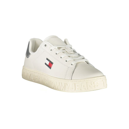 Tommy Hilfiger White Leather Women Sneaker Tommy Hilfiger