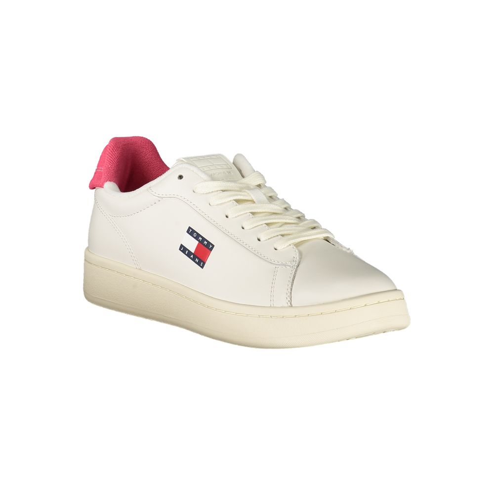 Tommy Hilfiger White Leather Women Sneaker Tommy Hilfiger
