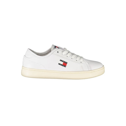 Tommy Hilfiger White Leather Women Sneaker Tommy Hilfiger