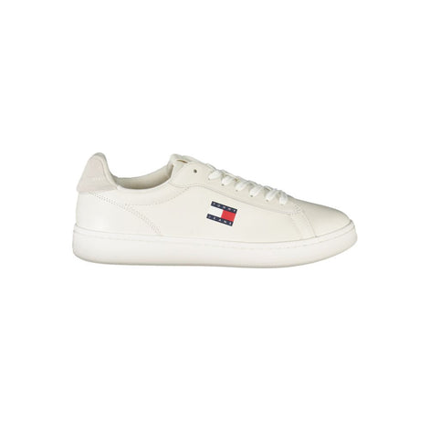 Tommy Hilfiger White Leather Men Sneaker Tommy Hilfiger