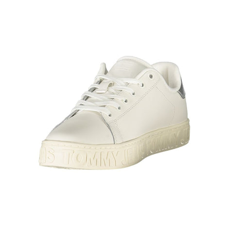 Tommy Hilfiger White Leather Women Sneaker Tommy Hilfiger