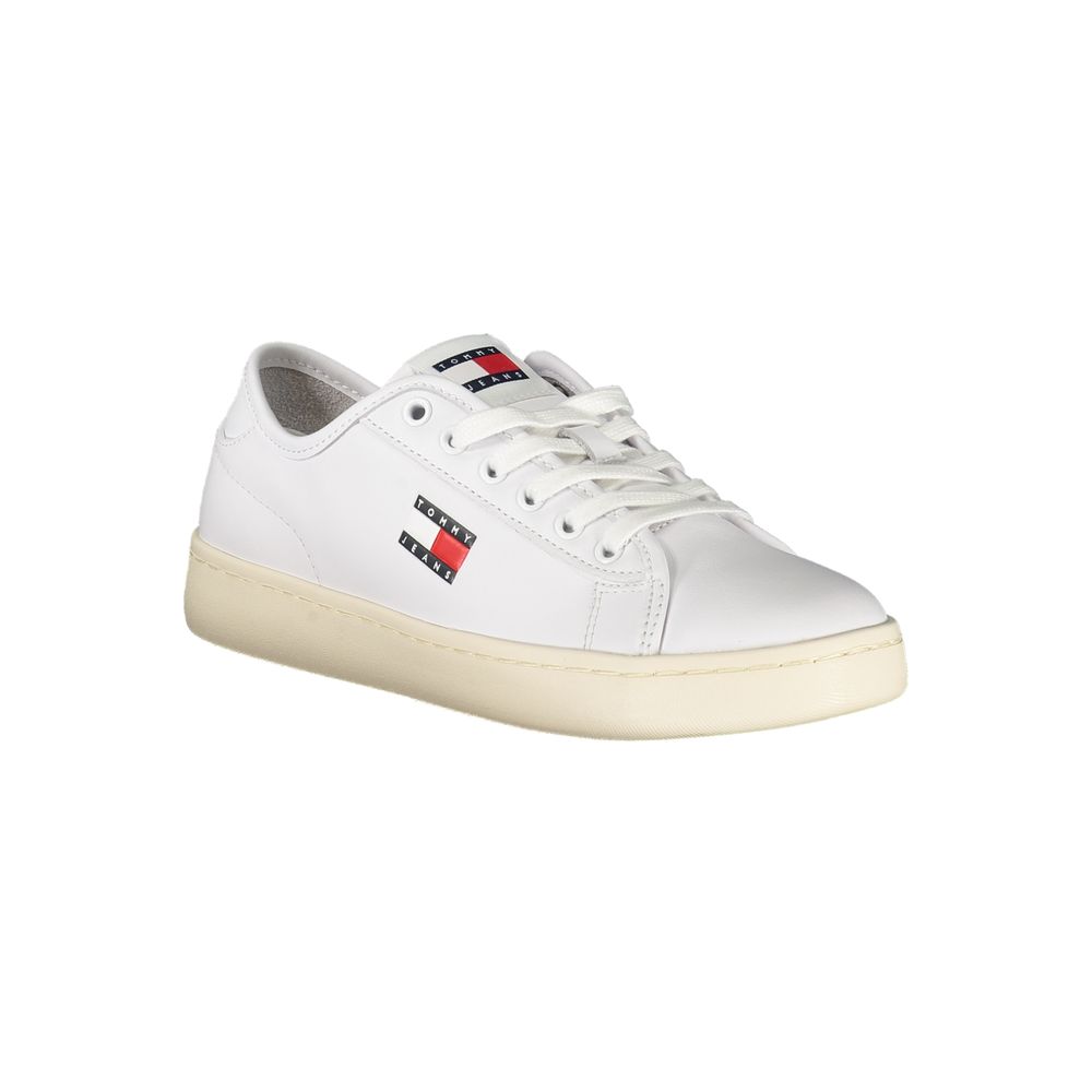 Tommy Hilfiger White Leather Women Sneaker Tommy Hilfiger