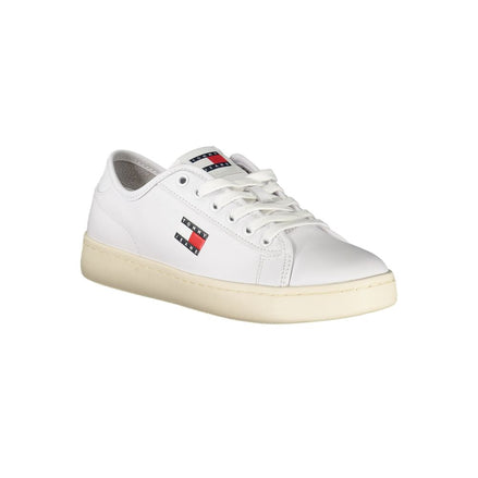 Tommy Hilfiger White Leather Women Sneaker Tommy Hilfiger