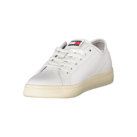 Tommy Hilfiger White Leather Women Sneaker Tommy Hilfiger