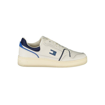 Tommy Hilfiger White Leather Men Sneaker Tommy Hilfiger