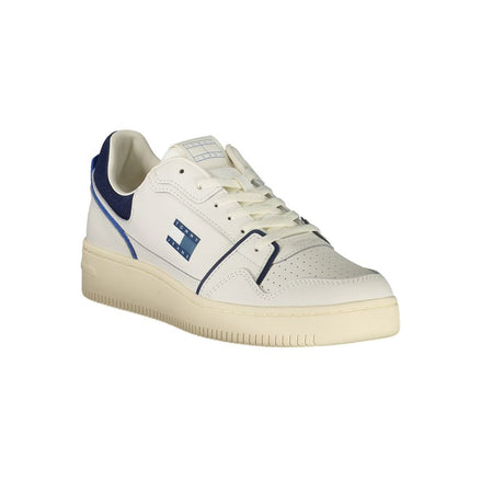 Tommy Hilfiger White Leather Men Sneaker Tommy Hilfiger