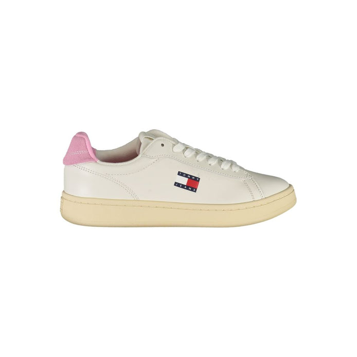 Tommy Hilfiger White Leather Women Sneaker Tommy Hilfiger