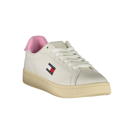 Tommy Hilfiger White Leather Women Sneaker Tommy Hilfiger