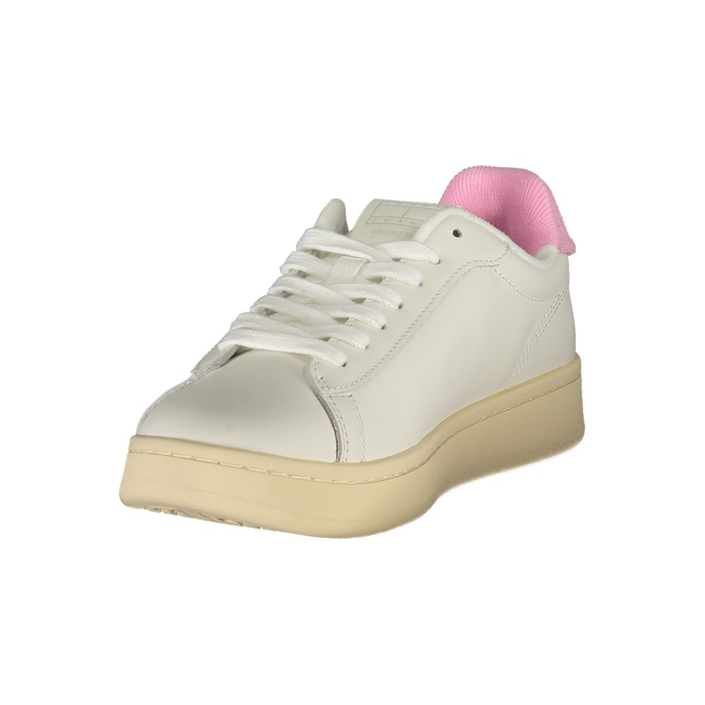 Tommy Hilfiger White Leather Women Sneaker Tommy Hilfiger