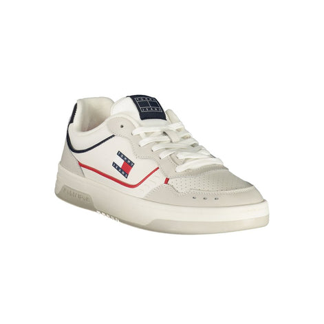 Tommy Hilfiger White Leather Men Sneaker Tommy Hilfiger