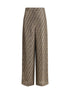 Fendi Brown Silk Casual Pants Fendi