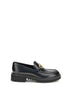 Valentino Garavani Black Leather Slip-On Loafers Valentino Garavani