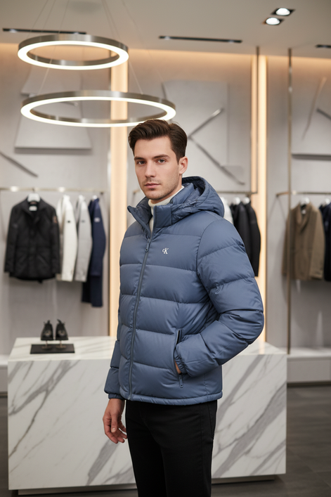 Calvin Klein Blu Poliammide Men's Jacket