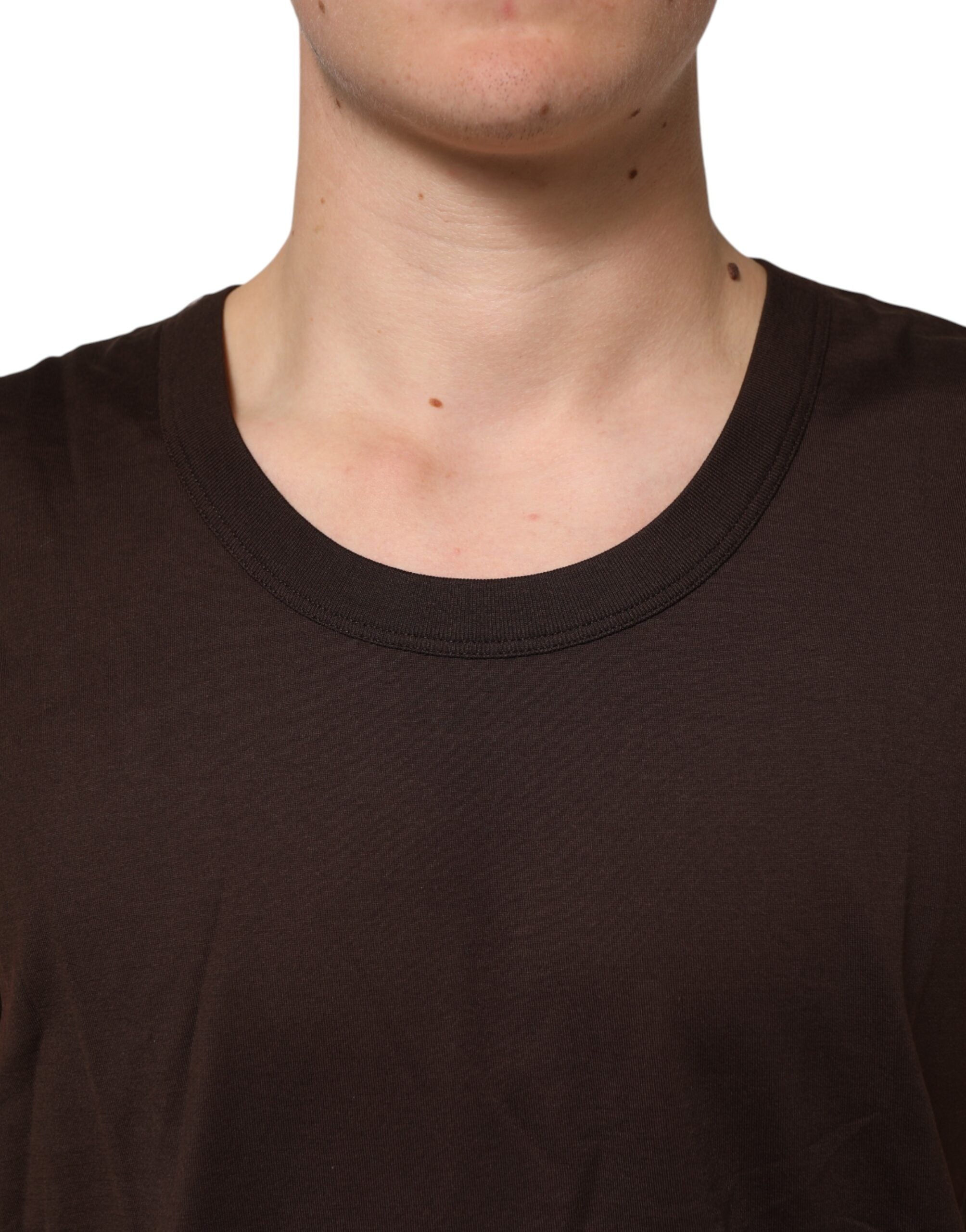 Dolce & Gabbana Brown Cotton Sleeveless Underwear Men Tank Top Dolce & Gabbana