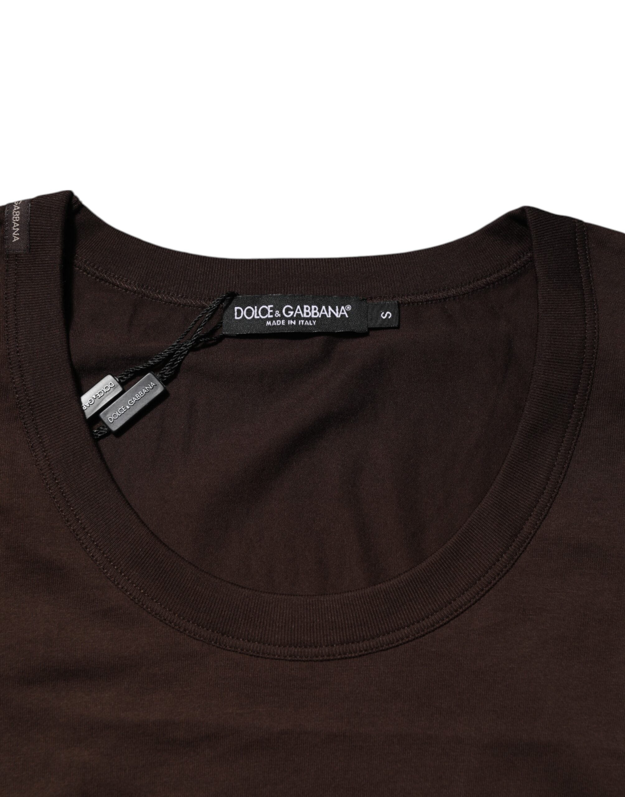 Dolce & Gabbana Brown Cotton Sleeveless Underwear Men Tank Top Dolce & Gabbana