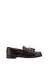 Prada Brown Calf Leather Bos Taurus Slip-On Loafers Prada