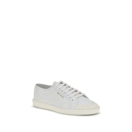 Saint Laurent White Calf Leather Bos Taurus Low Top Sneakers Saint Laurent