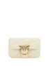 PINKO White Calf Leather Bos Taurus Shoulder Bag PINKO