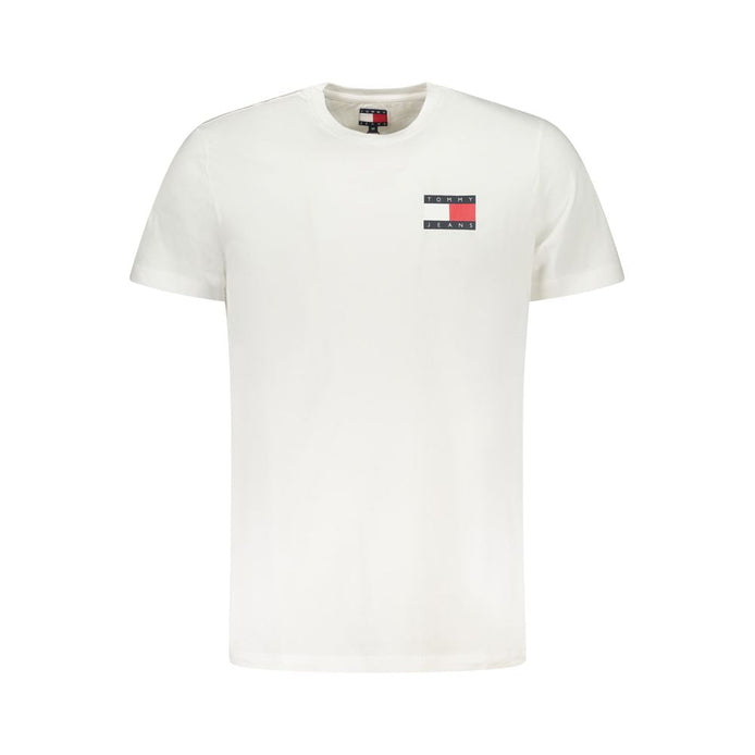 Tommy Hilfiger White Cotton Men T-Shirt Tommy Hilfiger