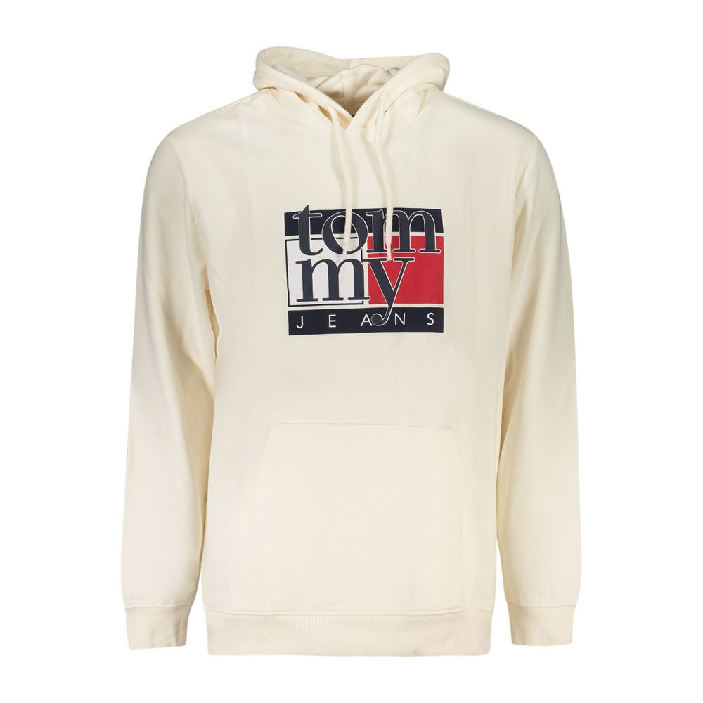 Tommy Hilfiger White Cotton Men's Hooded Sweatshirt Tommy Hilfiger