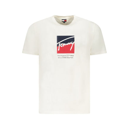 Tommy Hilfiger White Cotton Men T-Shirt Tommy Hilfiger
