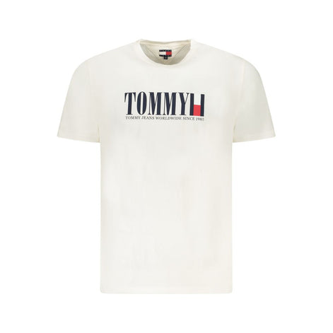 Tommy Hilfiger White Cotton Men T-Shirt Tommy Hilfiger