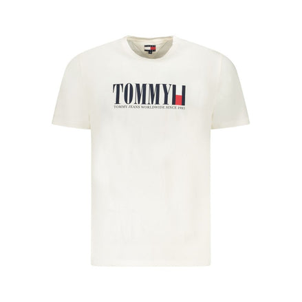 Tommy Hilfiger White Cotton Men T-Shirt Tommy Hilfiger