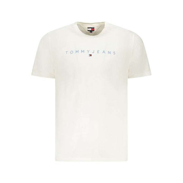 Tommy Hilfiger White Cotton Men T-Shirt Tommy Hilfiger