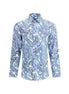 Etro Light Blue Cotton Pattern Shirt Etro