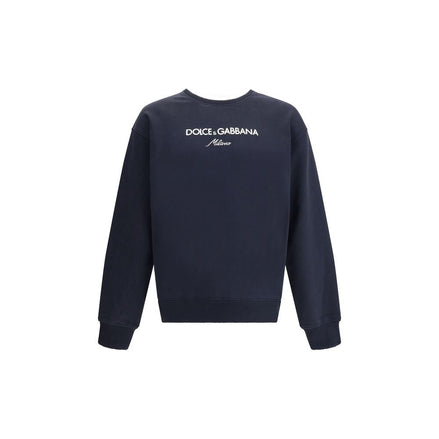 Dolce & Gabbana Blue Cotton Sweatshirt Dolce & Gabbana