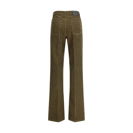 Saint Laurent Green Cotton Casual Pants Saint Laurent