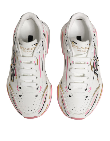 Dolce & Gabbana Multicolor Hand Painted DAYMASTER Sneaker Shoes Dolce & Gabbana