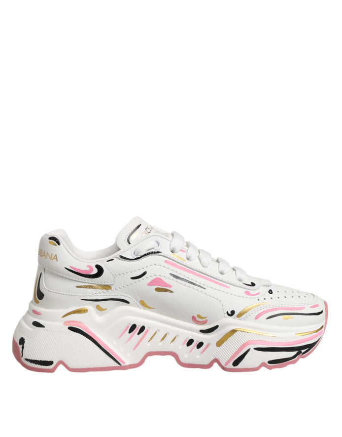 Dolce & Gabbana Multicolor Hand Painted DAYMASTER Sneaker Shoes Dolce & Gabbana