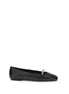 PINKO Black Calf Leather Bos Taurus Ballet Flats PINKO