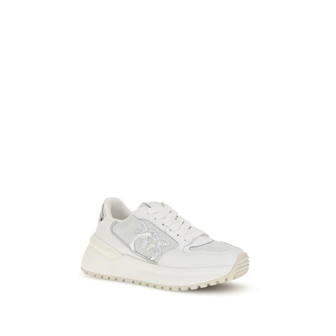 PINKO White Calf Leather Bos Taurus Chunky Sneakers PINKO