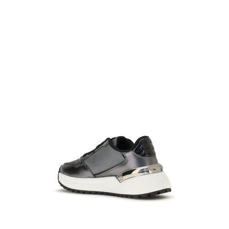 PINKO Gray Fabric Low Top Sneakers PINKO