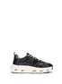 PINKO Black Calf Leather Bos Taurus Chunky Sneakers PINKO