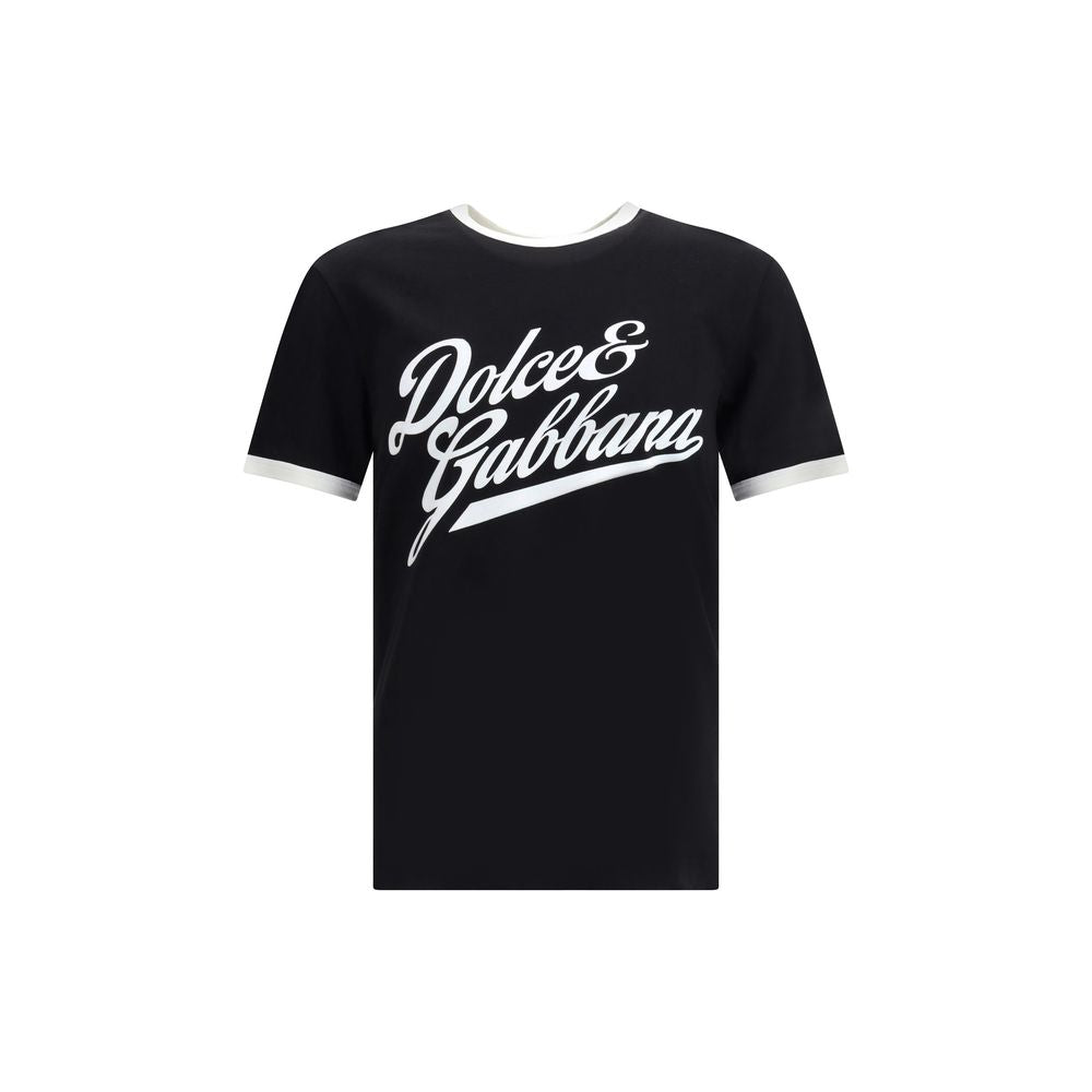 Dolce & Gabbana Black Cotton T-Shirt Dolce & Gabbana