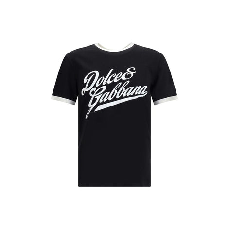 Dolce & Gabbana Black Cotton T-Shirt Dolce & Gabbana