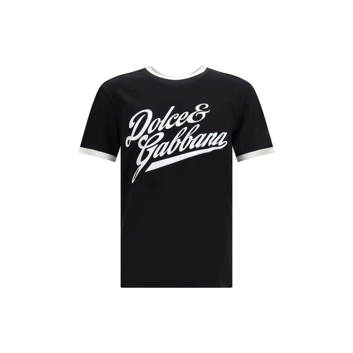 Dolce & Gabbana Black Cotton T-Shirt Dolce & Gabbana
