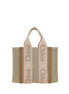 Chloé Beige Linen Handbag Chloé