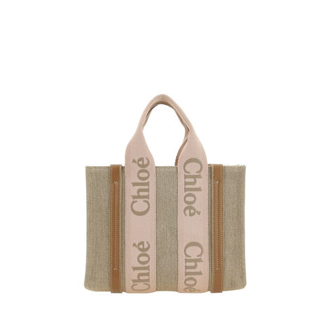 Chloé Beige Linen Handbag Chloé