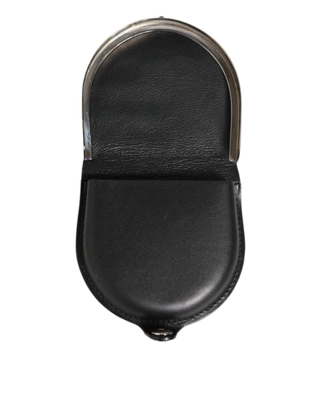 Dolce & Gabbana Black Polished Crocodile Leather Mens Coin Purse Wallet Dolce & Gabbana