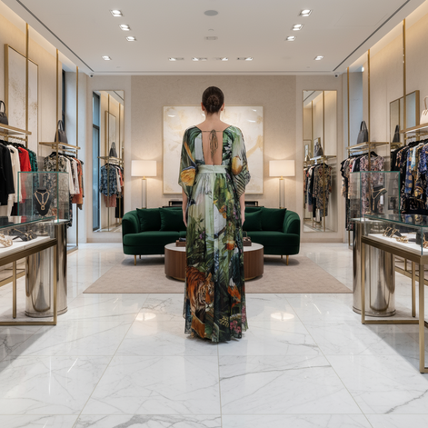 Dolce & Gabbana Multicolor Silk Jungle Print Women Maxi Dress Dolce & Gabbana