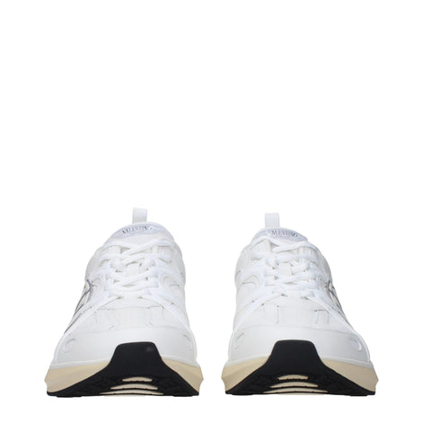 Valentino Garavani White Fabric Athletic Sneakers Valentino Garavani