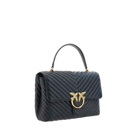 PINKO Black Calf Leather Bos Taurus Handbag PINKO