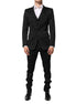 Dolce & Gabbana Black 3 Piece Brocade Jacquard Suit MARTINI Dolce & Gabbana