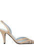 Valentino Garavani Beige Leather Stiletto Heel Sandals Valentino Garavani