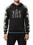 Dolce & Gabbana KING Black Orchid Floral Crown Logo Hoodie Sweater Dolce & Gabbana